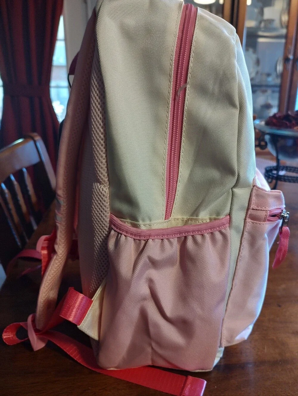 Light Pink and Cream Minimalist Backpack